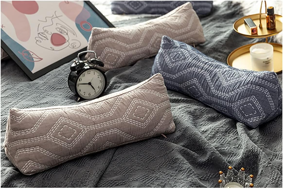 Neck & Cervical Pillows, Buckwheat Pillow Cervical Neck Roll Pillow Buckwheat Hulls Filling Cooling Round Pillows Lunch Break Buckwheat Pillow Office Waist Support Organic Buckwheat Pillow ( Color : A