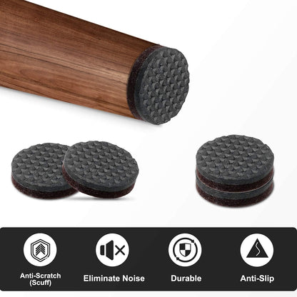 Non Slip Furniture Pads -56 pcs（1+2）” Furniture Grippers, Non Skid Furniture Legs,Self Adhesive Rubber Furniture Feet, Anti Slide Furniture Hardwood Floor Protector for Keep Couch Stoppers