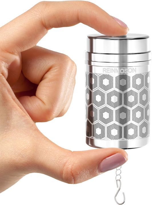 Extra Fine Mesh Tea Infuser for Loose Leaf Tea Steeper 1.5”x2.2” | 304 Stainless Steel Tea Strainers & Filters for Loose Tea, Updated Slim Threaded Lid Tea Ball for Mug, Cup, Teapot, Kettle
