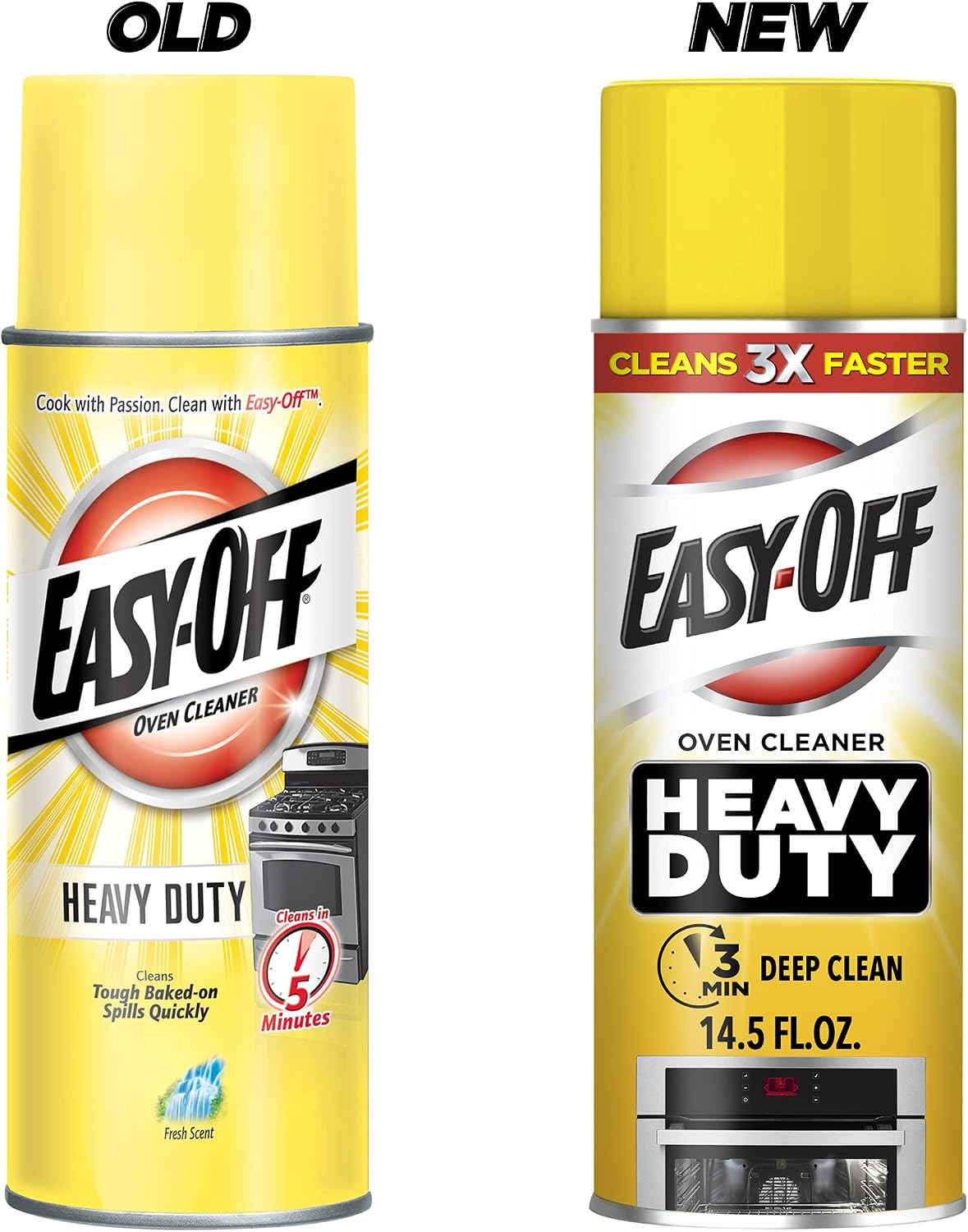 Easy Off Heavy Duty Oven Cleaner, Destroys Tough Burnt on Food and Grease, Fresh Scent, 14.5 oz Can