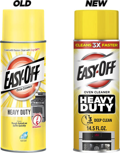 Easy Off Heavy Duty Oven Cleaner, Destroys Tough Burnt on Food and Grease, Fresh Scent, 14.5 oz Can