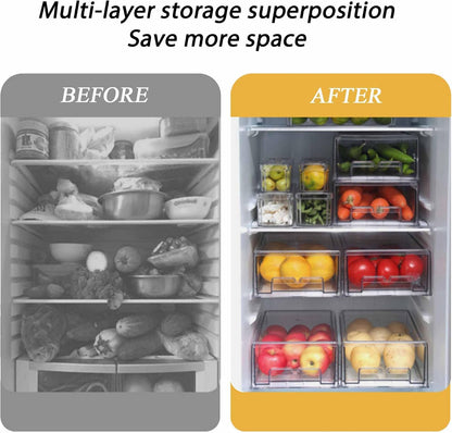 5 Pack Fruit Storage Containers for Fridge,Produce Container for Fridge with Removable Colanders,Leakproof Refrigerator Organizers and Storage for Produce Berry Vegetable Salad Meat Food Keep Fresh