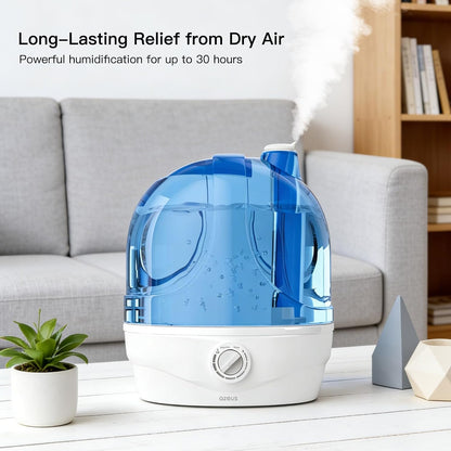 AZEUS 2.8L Cool Mist Humidifier, Quiet Adjustable Mist with Auto Shut-Off