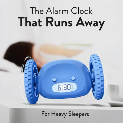CLOCKY Alarm Clock on Wheels – Loud Rolling Alarm Clock for Heavy Sleepers