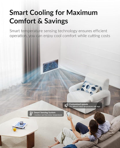 Howeall 4" x 10" Super Quiet Register Booster Fan - Upgrade Smart Register Vent with Ionizer and Dual Intelligent Thermostat Control - Heating Cooling Vent Fan Booster - Charleston Design (ORB)
