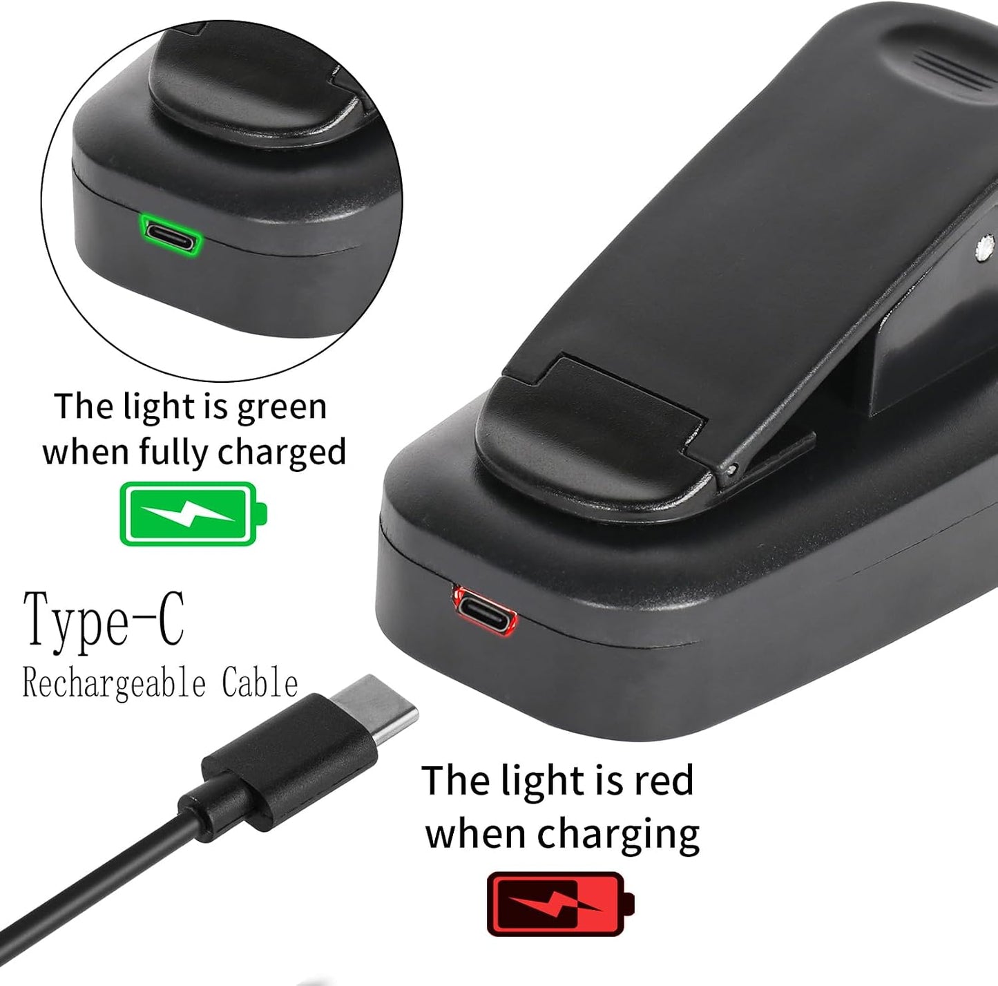 USB-C Rechargeable Book Light for Reading in Bed 3 Pack, LED Book Lights with 3 Color Temperature Reading Light, Easily Clip on to a Small Mini Lightweight Book Lights for Read Book Lovers