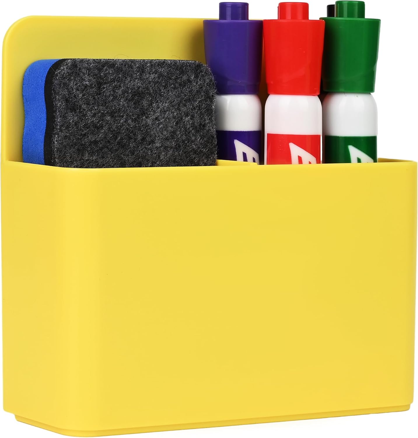 Magnetic Dry Erase Marker Holder - Multi-Surface Pen & Marker Holder for Fridge, Whiteboard, Locker - School, Office, Home - 1 Pack, Black