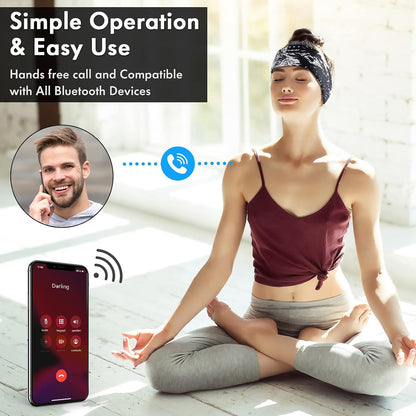 LC-dolida Sleep Headphones Headband Bluetooth 5.4, Sports Headband Earphones Wireless with Speaker Microphone USB C for Women Sleeping Gift Workout Jogging Yoga Insomnia Travel Meditation, Butterfly