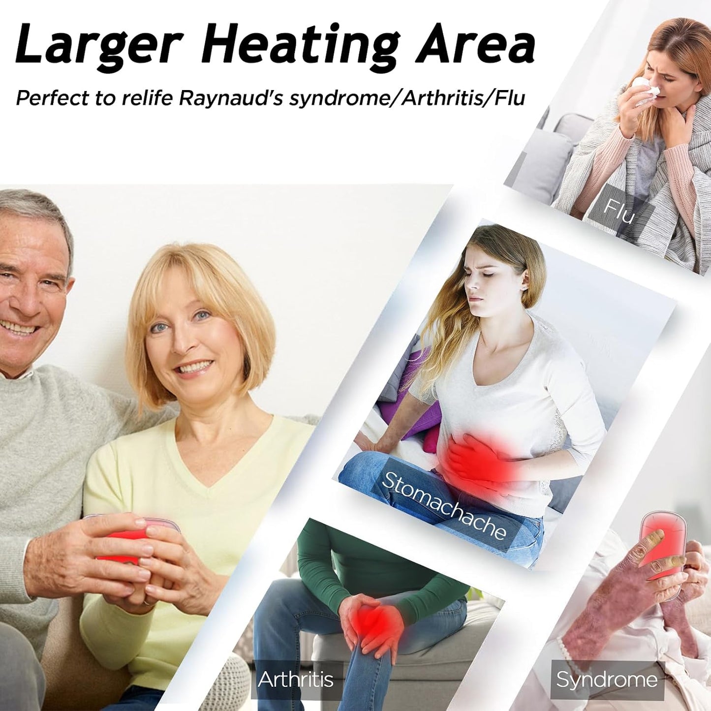 Hand Warmers Rechargeable, Portable Electric Hand Warmer, Double-Sided Heating USB Pocket Heater Therapy Great for Raynauds, Hunting, Golf, Camping, Women Mens Gifts