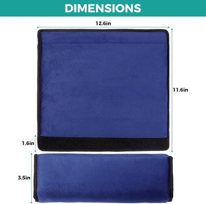 Wheelchair Anti Slip Armrest Covers for Adults, Seniors, Handicapped - Soft Support Cushion for Mobility Aids,2Pcs (Blue)