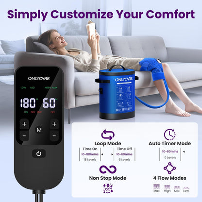 ONLYCARE Cold Therapy Machine, Ice Machine for Knee After Surgery
