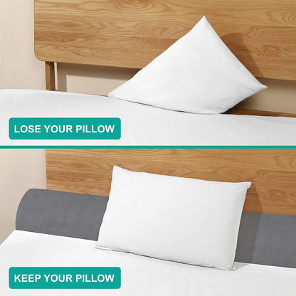 Vekkia 34" Extra-Long Wedge Pillow,7.5" Bed Wedge Pillow for Sleeping,White | Pillow Wedge Back Support for After Surgery, Idea for Acid Reflux,Snoring Relief,Removable Washable Cover&Double Side Pockets