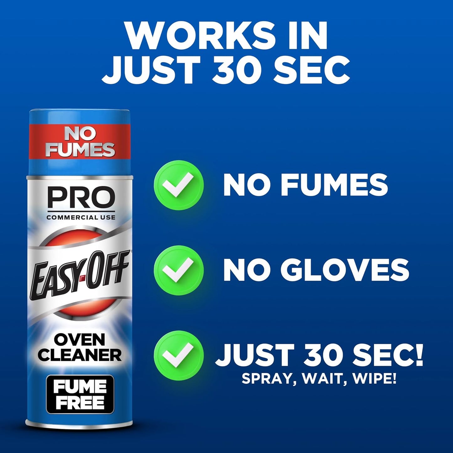 Easy-Off Fume Free PRO size Oven Cleaner Foam, Removes Grease & Burned-On Food, For Ovens, Air Fryers & More 24oz