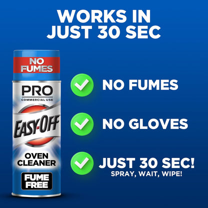 Easy-Off Fume Free PRO size Oven Cleaner Foam, Removes Grease & Burned-On Food, For Ovens, Air Fryers & More 24oz (2-count)