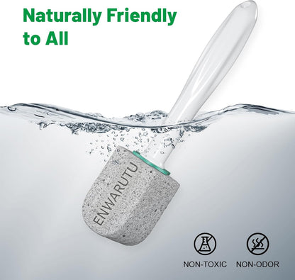 Pumice Stone Toilet Bowl Cleaner for Toilet Bath Kitchen Household Cleaning,11.8Inch Bathroom Cleaner Brush Toilet Wand+ Pumice Stones (7 Pack)