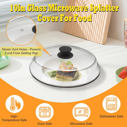 10in Glass Microwave Cover for Food,Glass Microwave Cover,Food Grade