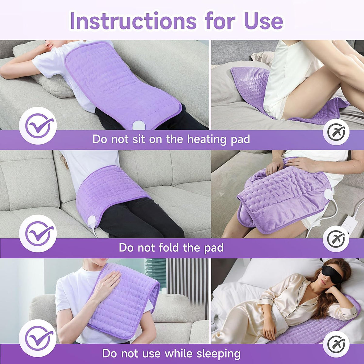 NBKLS Heating Pads for Back Neck Shoulder Pain, Electric Heating Pad Auto Shut Off, Fast Heat, Large Heating Pad Christmas Gift for Women Men, Birthday Gifts for Mom Dad (Blue)