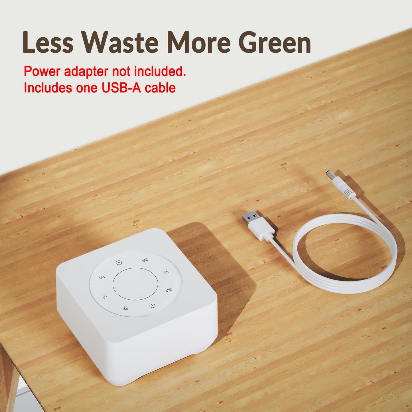 White Noise Sound Machine, Noise Machine for 20 Soothing Sounds, 2 Customizable Shortcut Buttons, Timer, Memory Function, USB-A Cable Included (Battery&Adapter NOT Included)for Baby, Kids&Adult(Black)