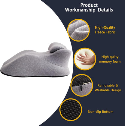 StarAneer Reading Pillow for Sitting in Bed Adult,Back for Bed Sitting Up, Pillow,Backrest Back Support Chair Pillow, College Dorm Essentials for Girls and Boys, Velvet Beige L