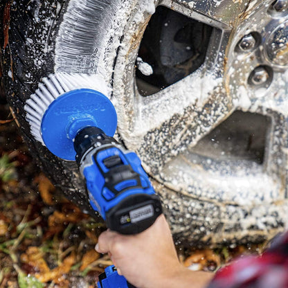 Multi-Purpose Drill Brush Attachment, Showers, Tubs, Carpet, Tile, Grout, Medium Bristle for Ultimate Cleaning Power