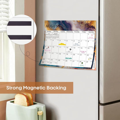 2026-2027 Magnetic Calendar for Refrigerator, Apr 2026-Dec 2027 | 21-Month Fridge Calendar 2026-2027 for Home Planning, Scheduling and Easy Organization, Greenery