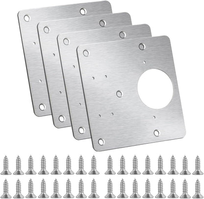 Cabinet Hinges Repair Plate,Stainless Steel Hinge Repair Brackets Kit,Kitchen Cupboard Door Hinge Repair Plate Kit Includes Fixing Screws,Protect Wooden Kitchen Cabinet Door,Furniture(2 PCS)…