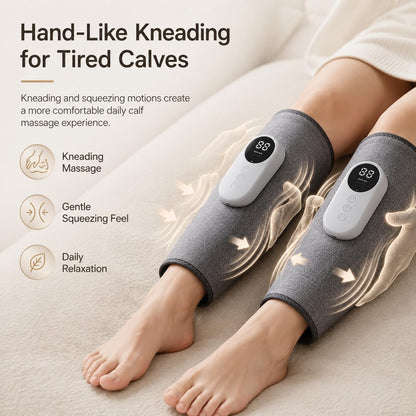 brenzo Leg Massager, Calf Massage Wraps for Everyday Comfort, Pair | Soothing Heat, 3 Massage Modes, 3 Adjustable Intensities, Easy-to-Use Controls, Everyday Relaxation, Pair Included