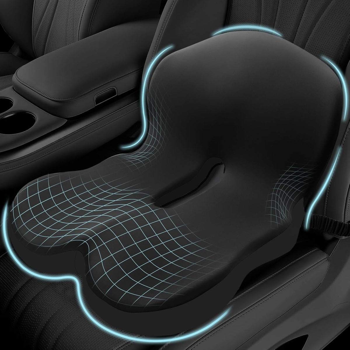 Car Seat Cushion with Lumbar Support Pillow, Seat Cushion for Driving