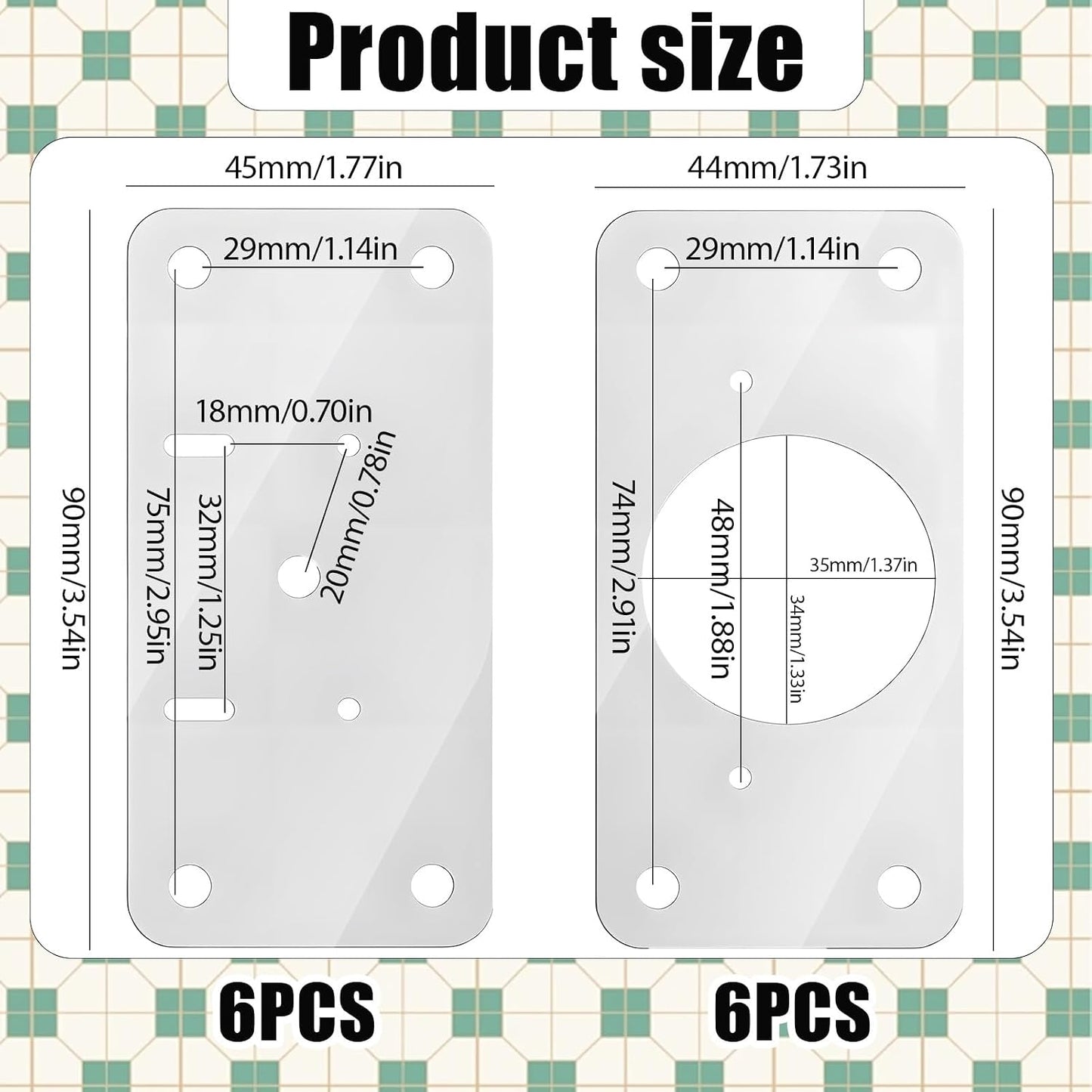 JJUNW 12Pcs Cabinet Hinges Repair Plates, Stainless Steel Repair Cabinets, Hinge Repairs Plate Cabinets Door Hinge with Mounting, Fixing Tool Plates Screws for Kitchen, Cupboard, Locker, Cabinet Doors