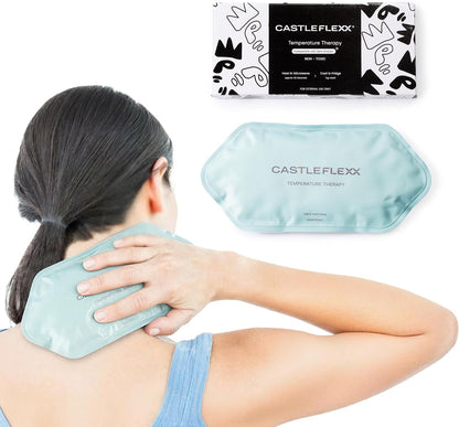 CastleFlexx Dual Hot & Cold Therapy Packs | Gel-Free, Flexible & Reusable for Neck, Shoulders, Joints & Muscles | Microwave & Freezer Safe | Ideal for Daily Relief - Earth