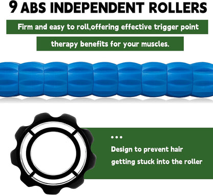 Massage Roller Stick,Muscle Roller Stick for Athletes,Liposuction Massage Roller for Lymphatic Drainage, for Relief Muscle Soreness, Trigger Points, Help Runner Legs, Back Recovery