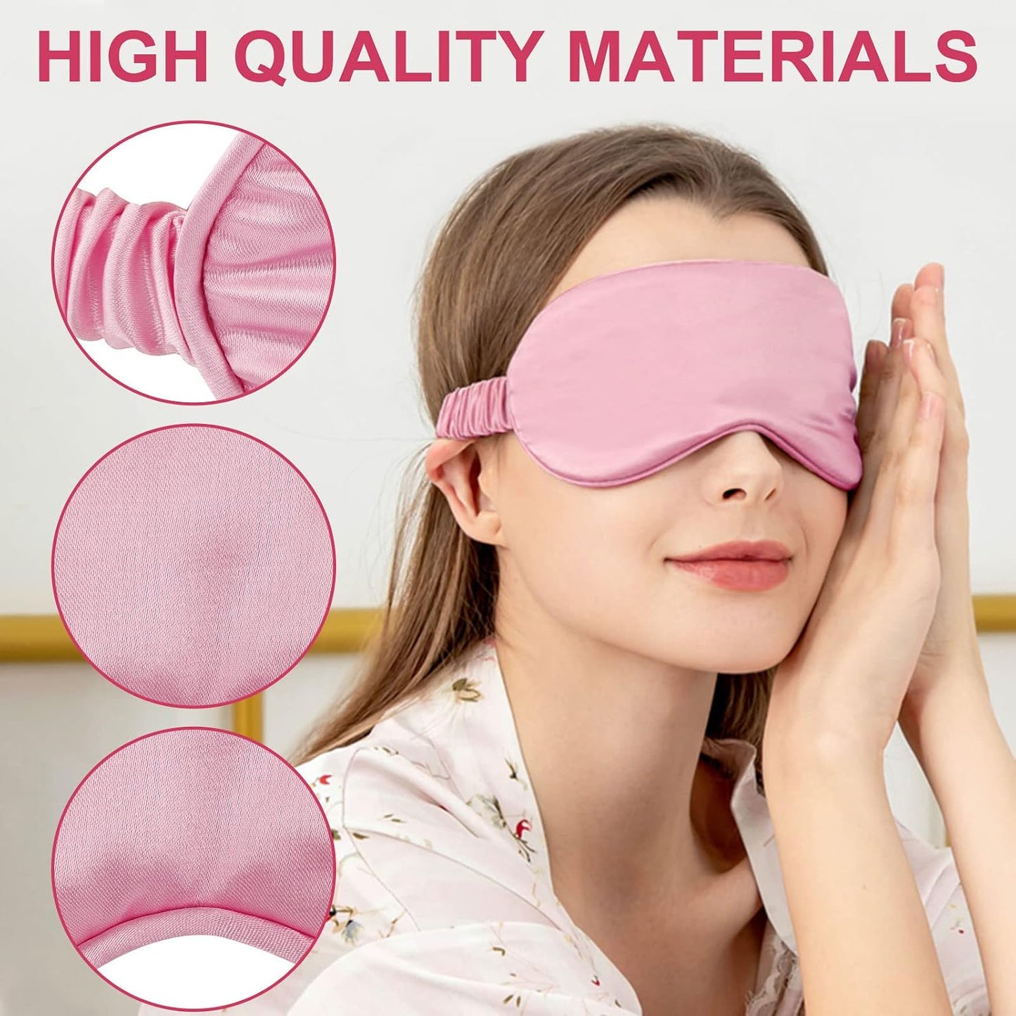 IEKEODI 2 Pack Sleep Masks, Blackout Eye Masks for Sleeping, (Black+Purple) | Silky Soft Comfort, Light Blocking Blindfold Design, Gentle Elastic Fit, Smooth Skin Feel, Travel and Nap Ready