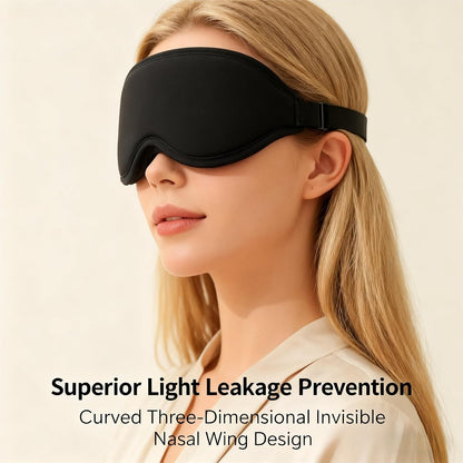 YA Ming 3D Eye Mask for Sleep with Nose Bridge, Adjustable Memory Foam Sleep Mask for Travel, Airplane Flight Essentials
