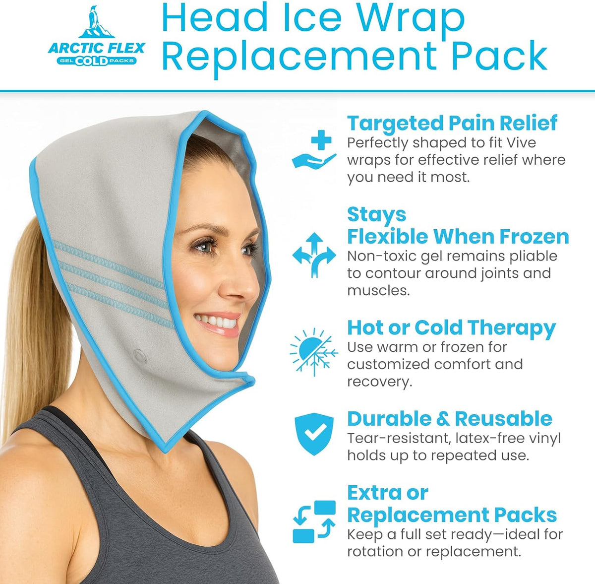 Arctic Flex Gel Replacement Packs - Ice Packs Reusable for Elbow Ice Brace