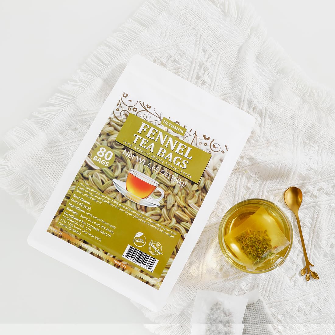 120 Premium Turmeric, Ginger, Cinnamon Blend Tea Bags, 100% Natural & No Additives & Caffeine Free.