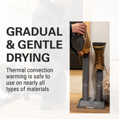 DryGuy Shoe, Boot, Garment & Gear Electric Dryer, Quick Drying for Ski, Work, Sports Equipment – Energy Efficient, Odor Eliminating Design, Home or Garage Use,4 Port, Heat + Fan (Dry time: 1-3hrs)