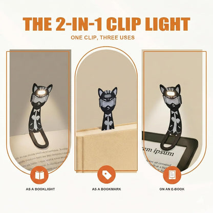 Rechargeable Kids Book Light, Cute Bookmark Reading Light for Kids, Dimmable Portable LED Book Light for Reading in Bed, Eye-Caring Bedtime Reading Lamp for Children & Travel, Brown