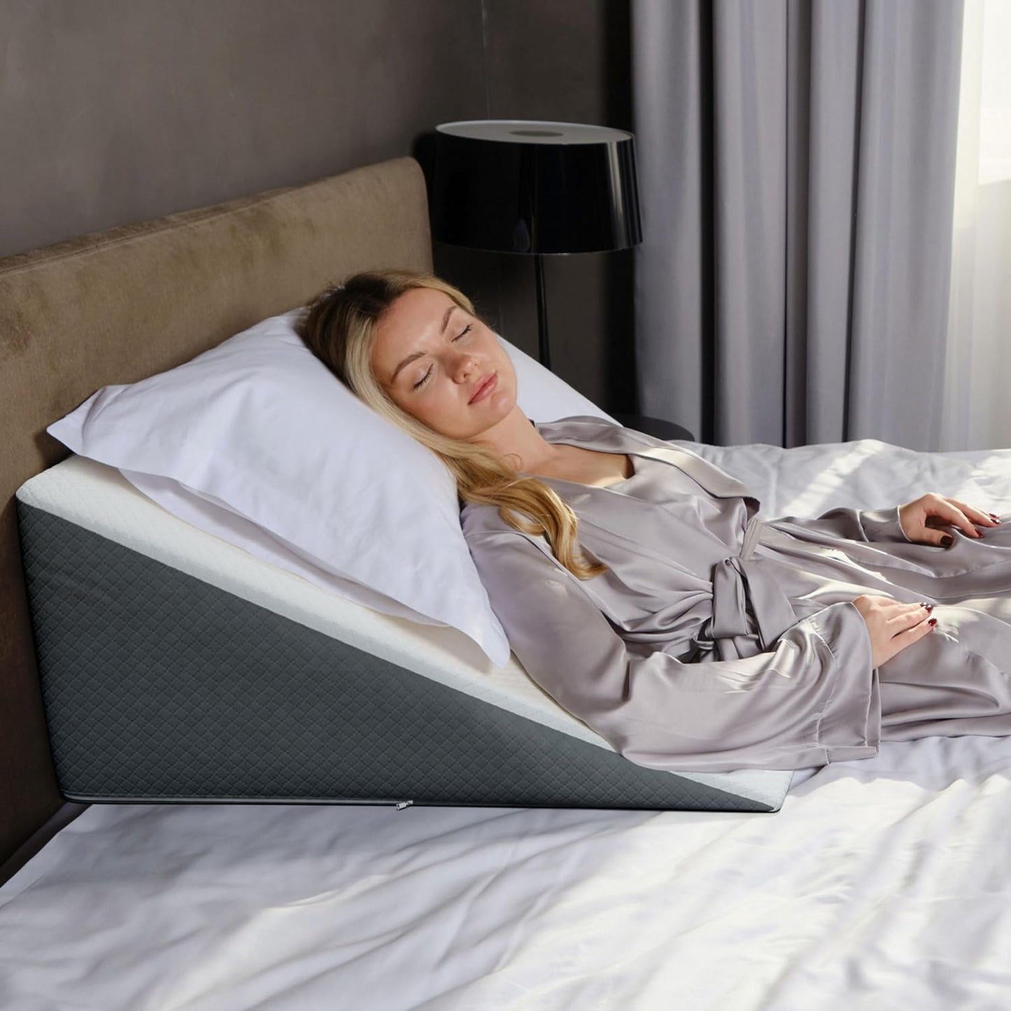 Kolbs Leg Elevation Pillow for After Surgery | Flat Top Bed Wedge Bolster Pillow for Legs | Foot, Knee, Ankle Elevation Post Surgery (Flat Top 7" Height)