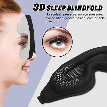3D Advanced Eye Mask for Sleeping, Ultra Delicate Soft Skin Friendly Eye mask,100% Blackout Sleep Eye Mask for Sleep, Eyelash Extension Sleep mask, Sleeping Eye Masks for Men and Women
