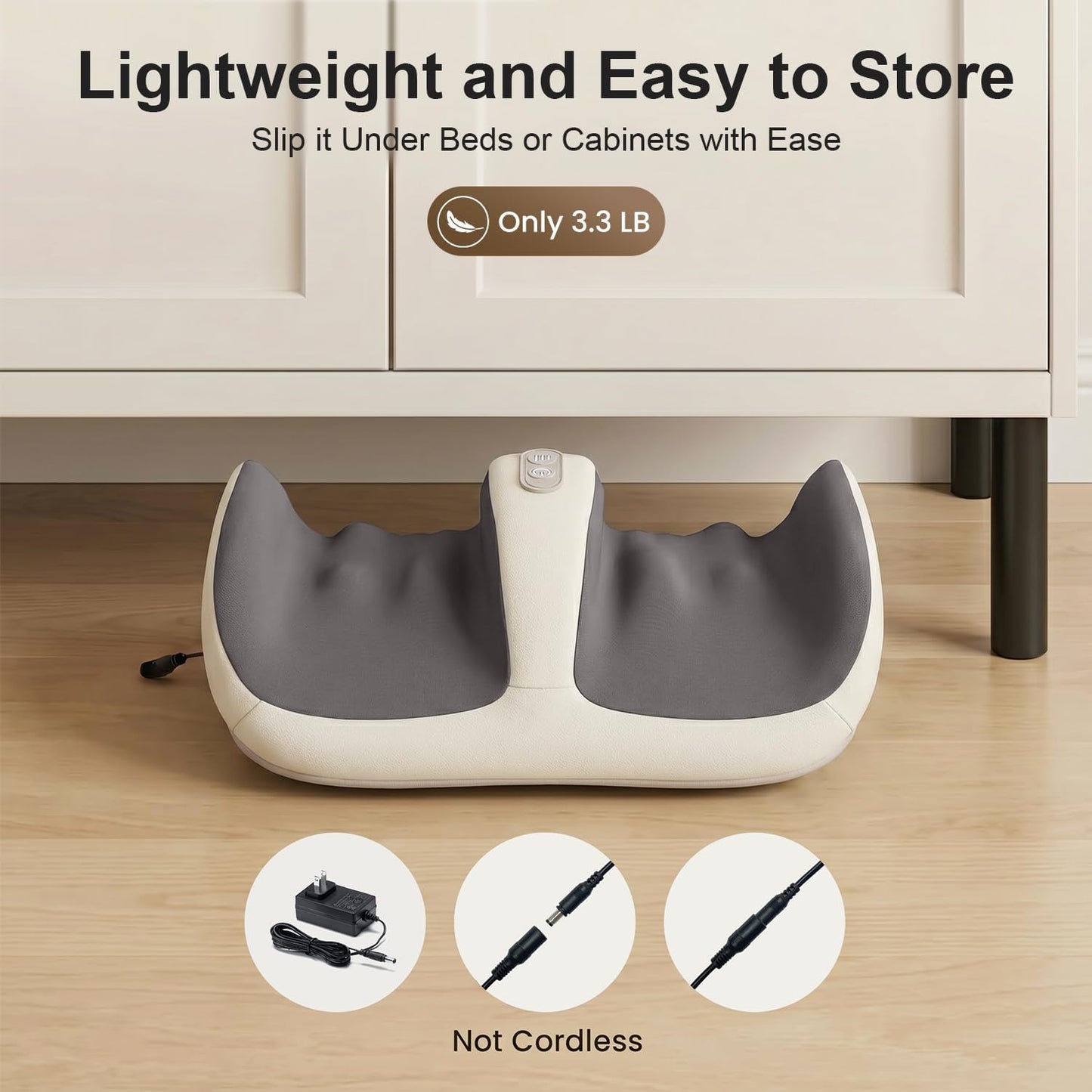 Nekteck Foot Massager with Heat & Foot Roller, Shiatsu Calf Leg Massager | for Circulation and Neuropathy Pain Relief for Feet Care Home Office Gadgets Relaxing Massage Tools Gifts for Women Men Dad