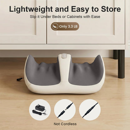 Nekteck Foot Massager with Heat & Foot Roller, Shiatsu Calf Leg Massager | for Circulation and Neuropathy Pain Relief for Feet Care Home Office Gadgets Relaxing Massage Tools Gifts for Women Men Dad