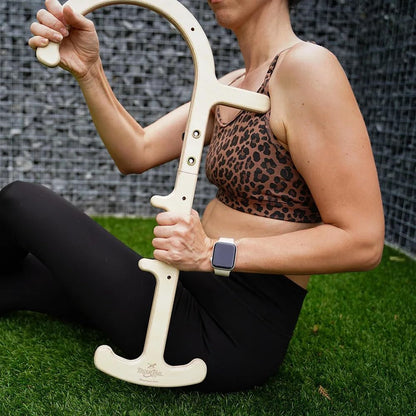 Tiger Tail ReGreen Tiger Cane Massage Hook - 24.5" Handheld Muscle Release Tool for Back, Neck, Shoulder, Leg & Feet - Self Massager Rod, Deep Body Tissue and Trigger Point Massage