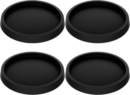 Furniture Coasters,Caster Cups,Furniture Leg Protectors 2.5 Inch 4pcs Rubber Pads no Slip for Hardwood Floors Black