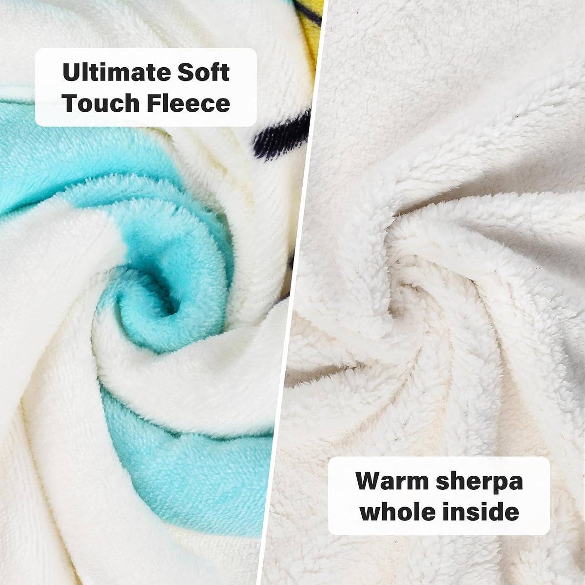 Catalonia Sherpa Wearable Blanket with Sleeves and Pocket for Adults