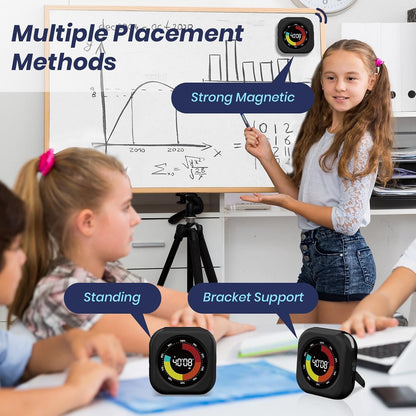 PERSUPER Visual Timer for Kids, Rechargeable 10-Hour Countdown/Up Timer | with 3 Volume Levels, 3 Brightness Display, and Magnetic, Homeschool Study Tool, Large Digital Timers for Classroom, Kitchen