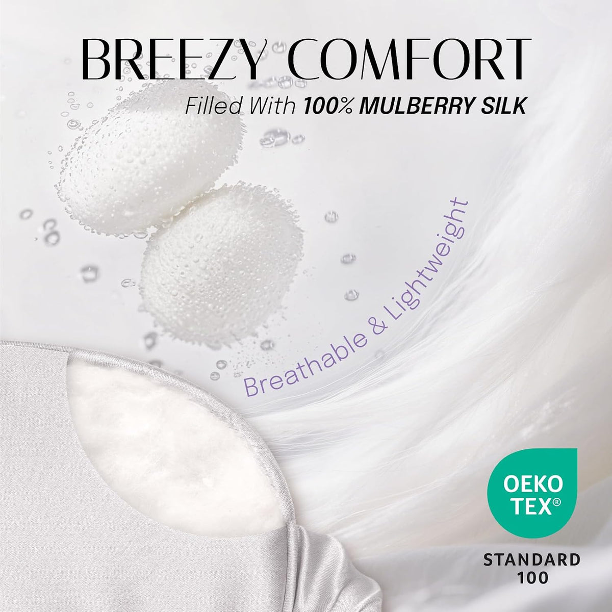 OLESILK 100% Mulberry Silk Sleep Mask for Women - Zero-Pressure Blackout