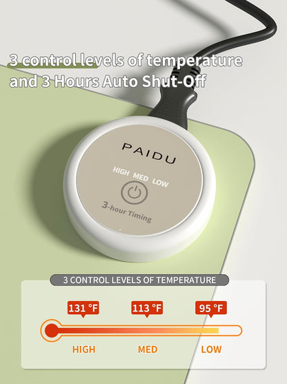 PAIDU Heated Mouse Pad Hand Warmers, Electric Warm Office Desk Mat