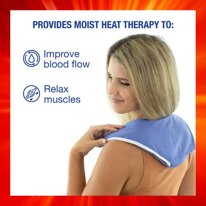 Thermi Paq Microwave Heating Pad for Neck and Shoulders Reusable Heated Neck Wrap for Neck Pain and Shoulder Pain