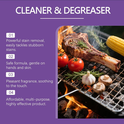 2Pcs Fast Acting Heavy Duty Grill Degreaser Spray, Heavy Duty BBQ Grill Degreaser, Outdoor Grills Cleaner, For Kitchen Grates and Racks