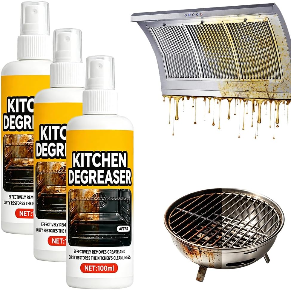 Greasekiller Spray,Bbq Cleaner and Degreaser, Grill Cleaner Spray Degreaser Spray, Fast-Acting Grease Removal, Effectively Removes Grease For Bbq Grate,Grill Lid, Oven And Smokers (1)